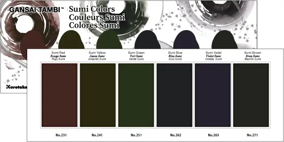 Akvarellvärvid GANSAI TAMBI SUMI COLORS - 6 värvi 