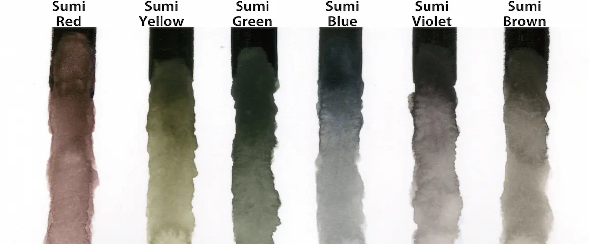 Akvarellvärvid GANSAI TAMBI SUMI COLORS - 6 värvi 