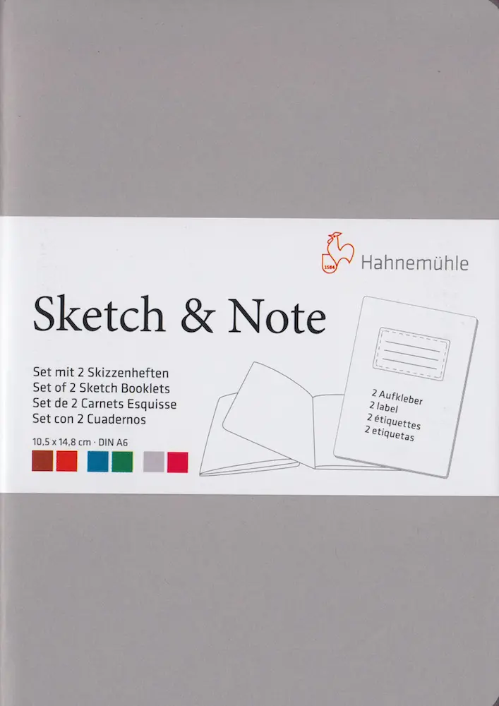 Vihik SKETCH & NOTE 125 g/m² 10,5 x 14,8 cm (A6) 2 x 20 lehte - Roosa/hall