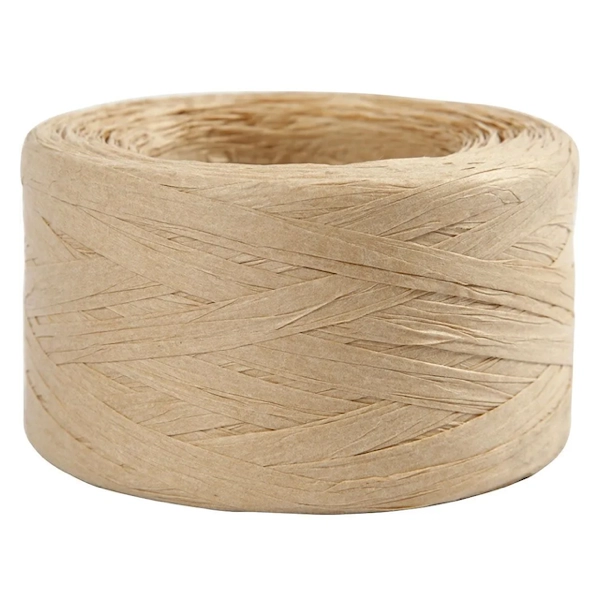 Paper yarn RAFFIA  7 - 8 mm approx 100 m - Sand