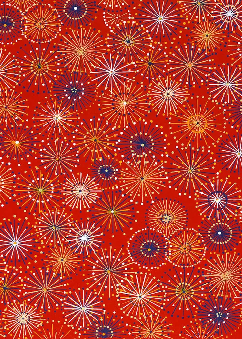 Japanese paper CHIYOGAMI 70 gsm 21 x 29,7 cm (A4) - Fireworks