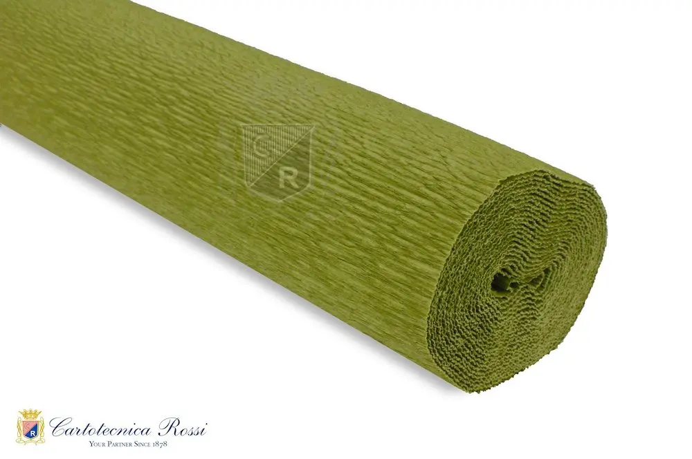 Crepe paper CLASSIC 180g (144 gsm) 50 x 250 cm - Ancient Earth Green