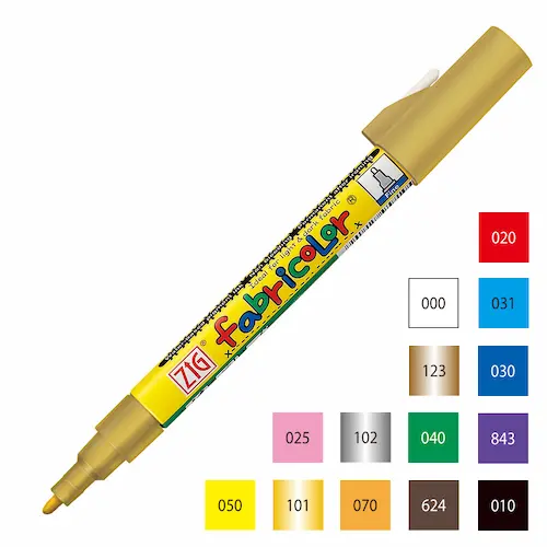 Tekstiilimarker FABRICOLOR 2 mm - ERINEVAD TOONID