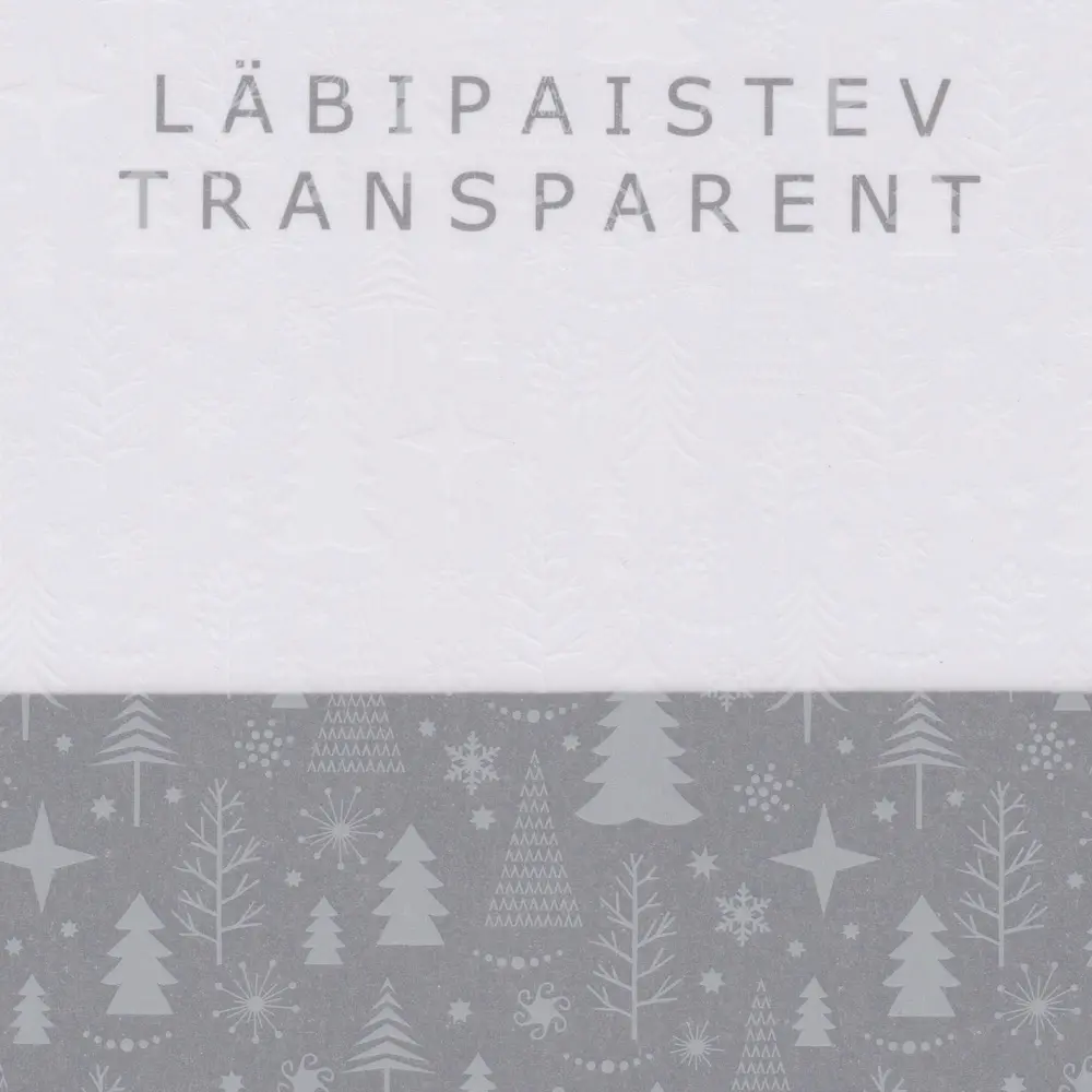 Läbipaistev paber MUSTRIGA (1) 115 g/m² 21 x 29,7 cm (A4) - Valged kuused