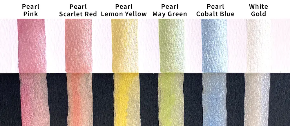 Akvarellvärvid GANSAI TAMBI PEARL COLORS - 6 värvi