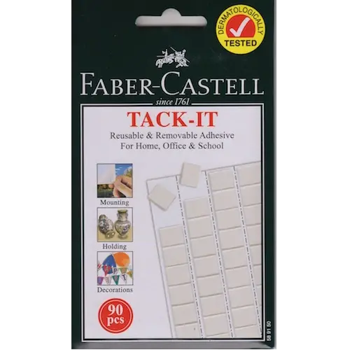 Removable adhesive FABER-CASTELL Tack-it 10 x 10 mm pcs.