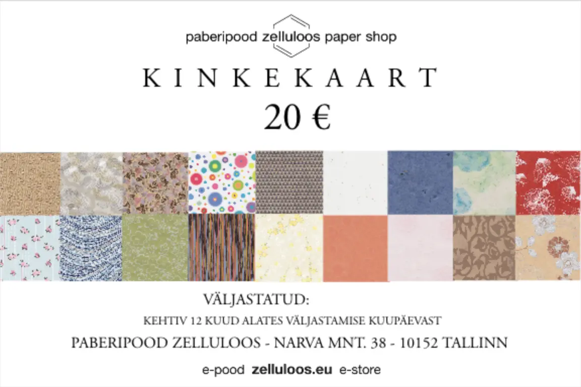 Kinkekaart 20 €