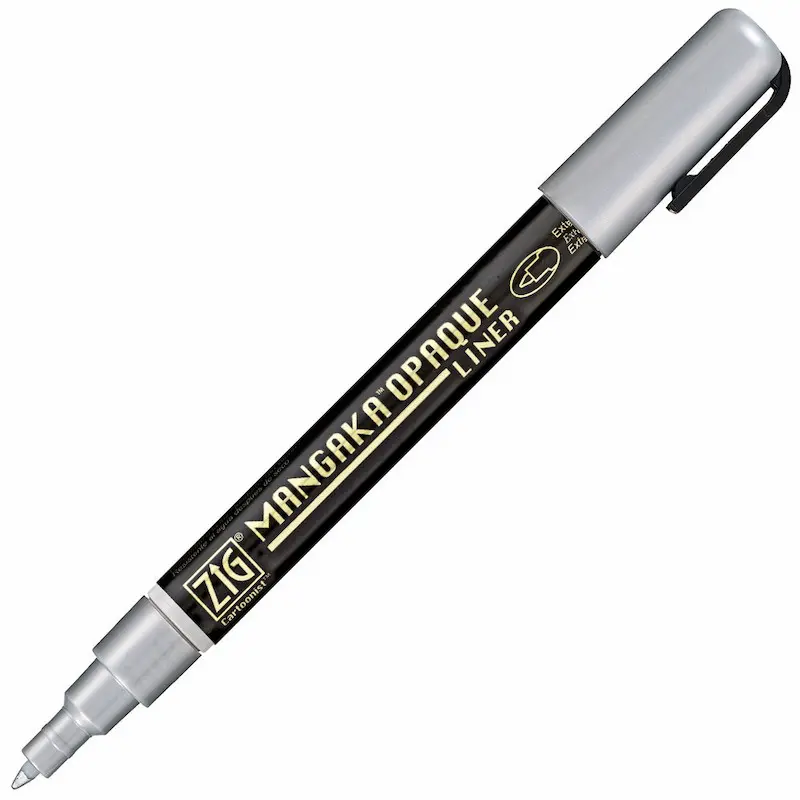ZIG Cartoonist MANGAKA OPAQUE LINER - Silver