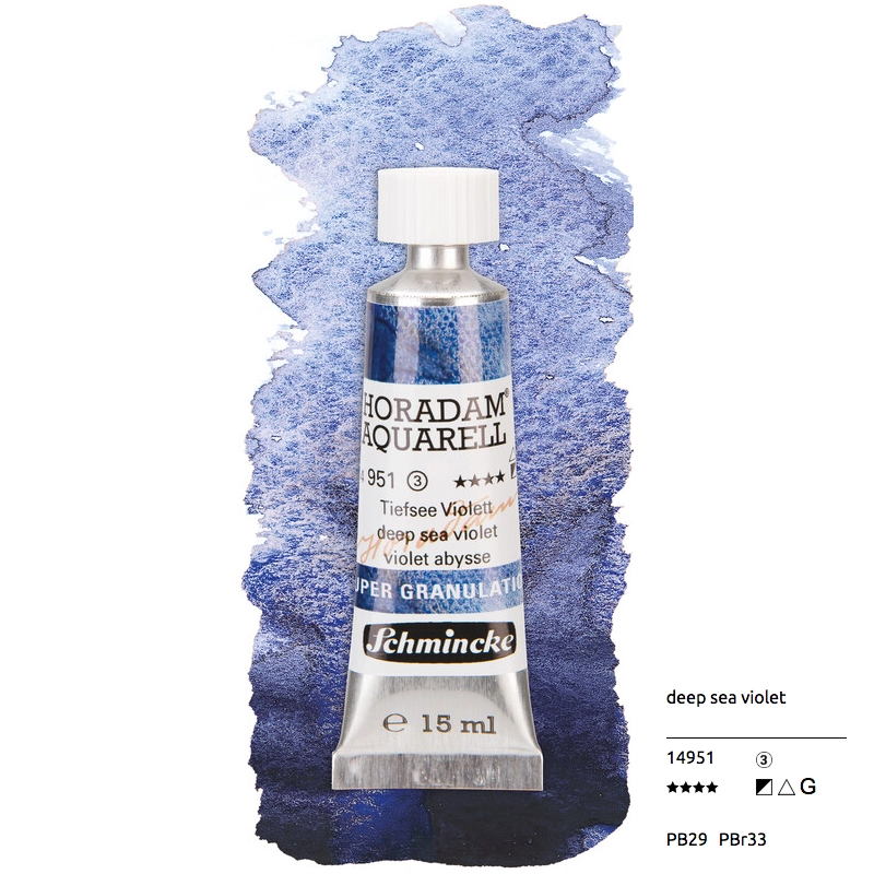 Aquarell colour HORADAM 15 ml - Deep sea violet
