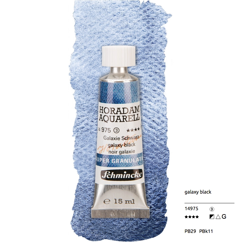 Aquarell colour HORADAM 15 ml - Galaxy black