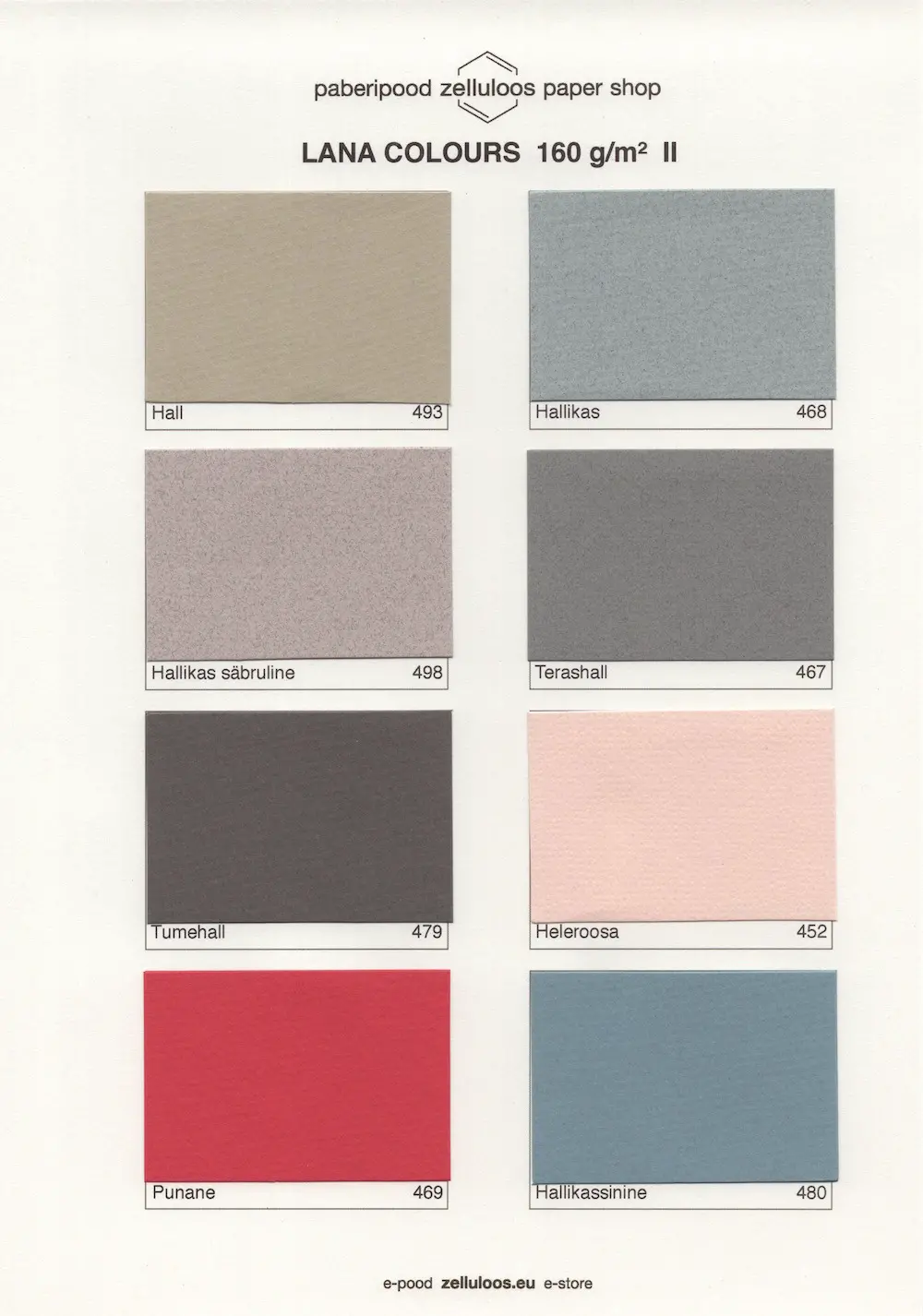 SAMPLES LANA COLOURS 160 g/m²