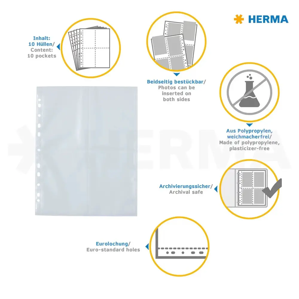 Fototaskud PP 10 x 15 cm lehel 8 ava 10 tk. pakis