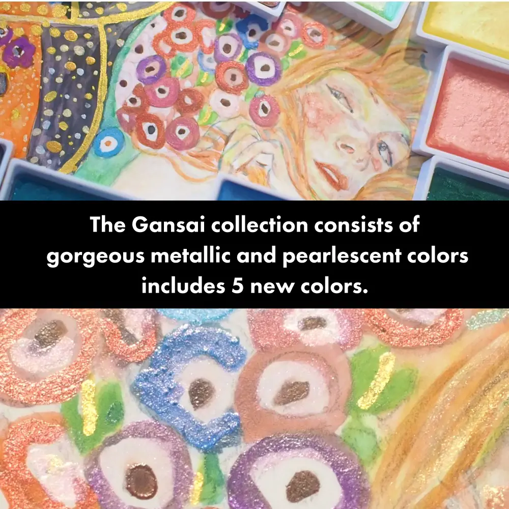 Akvarellvärvid GANSAI TAMBI METALLIC COLOR SET II - 24 värvi 