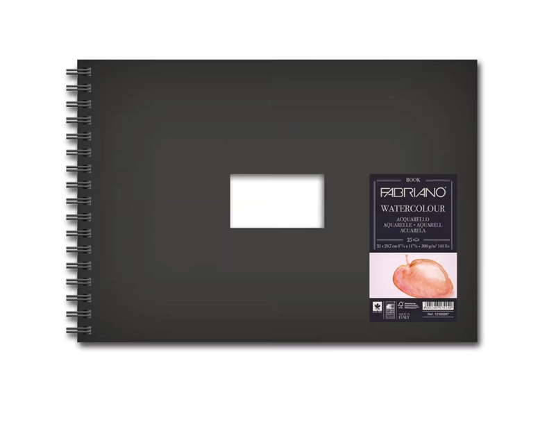 FABRIANO WATERCOLOUR BOOK 300 gsm A4 L 25 Sheets - White