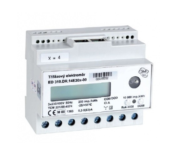 Three-phase activ energy Meter ED310.DB, M-Bus, 5-63A, 3x230/400V, 2T, MID