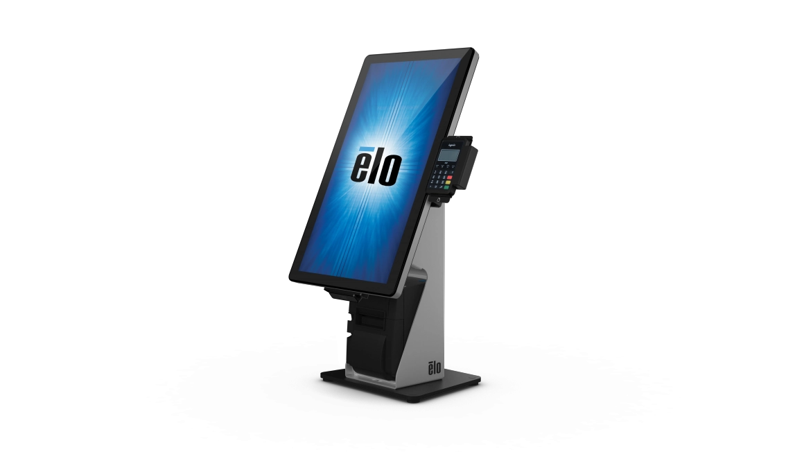 Elo Wallaby Self-Service stand, Countertop - I-Series 2.0, 54.6cm (21.5''), Projected Capacitive, SSD, black, Edge Connect Scanner 2D, Cradle for Payment Terminal, Win 10 IoT Ent. LTSC Value, no printer