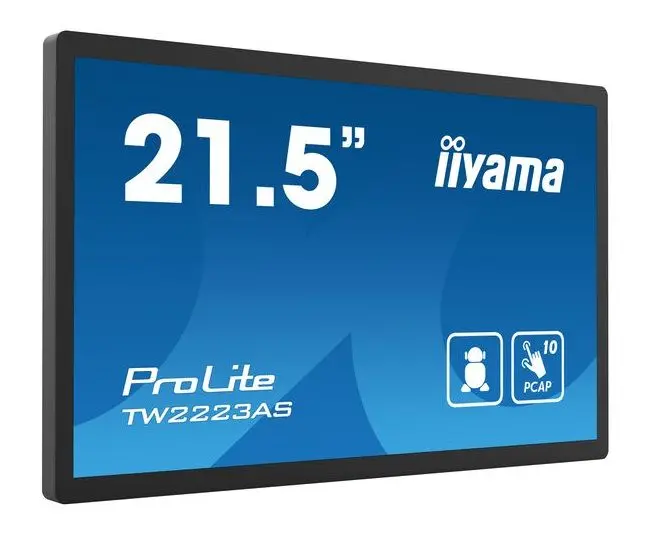 iiyama ProLite TW2223AS-B1, 54.6cm (21.5''), Projected Capacitive, 10 TP, Full HD, USB, BT, Ethernet, Wi-Fi, Android, black