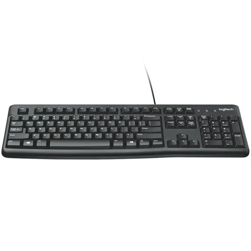 LOGITECH K120 Corded Keyboard - BLACK - USB - NORDIC - B2B