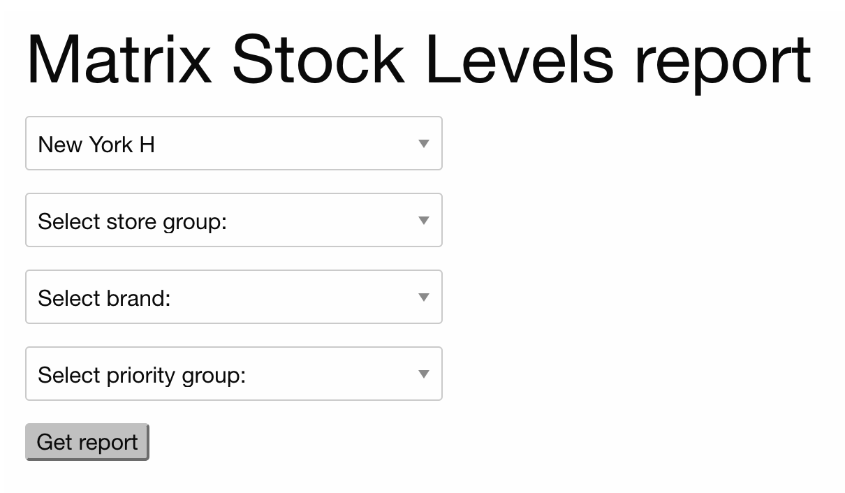 Matrix Stock Levels Report blog post image