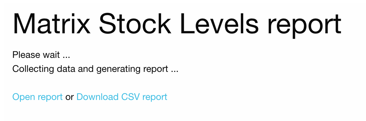 Matrix Stock Levels Report blog post image